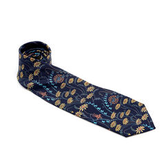 Navy floral tie